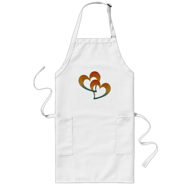 two hearts lover  long apron (Front)