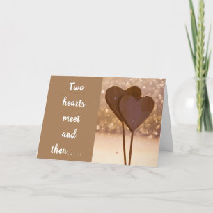 "TWO HEARTS MEET" THEN MARRAIGE HOLIDAY CARD