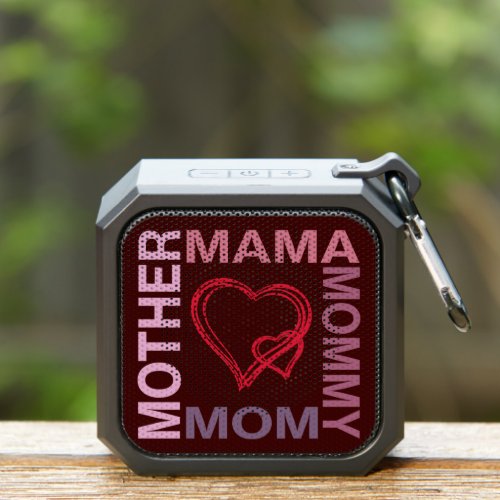 Two Hearts Mom Mama Mother Mommy I Love Bluetooth Speaker