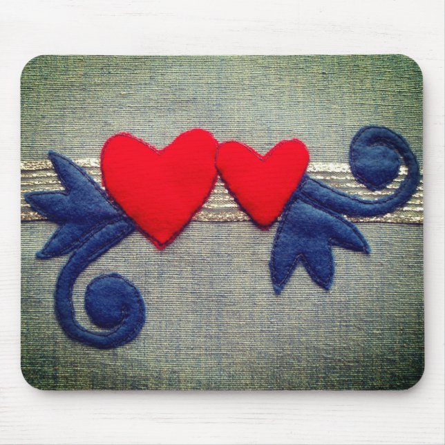 Two hearts mouse pad (Front)