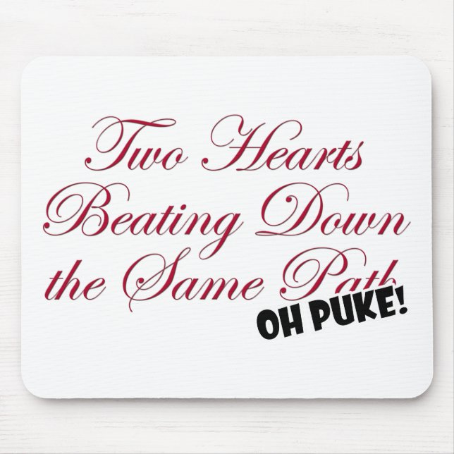 Two Hearts Mouse Pad (Front)