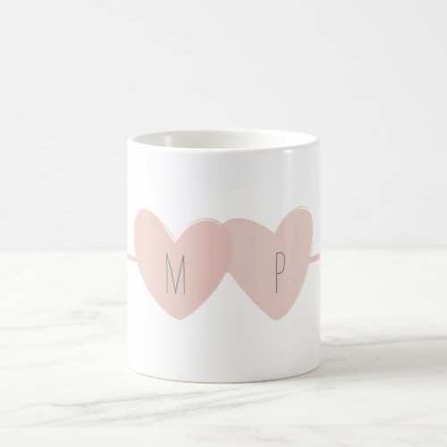 Two Hearts Mug white