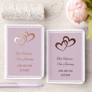 Two Hearts One Journey Foil Wedding Vow Books