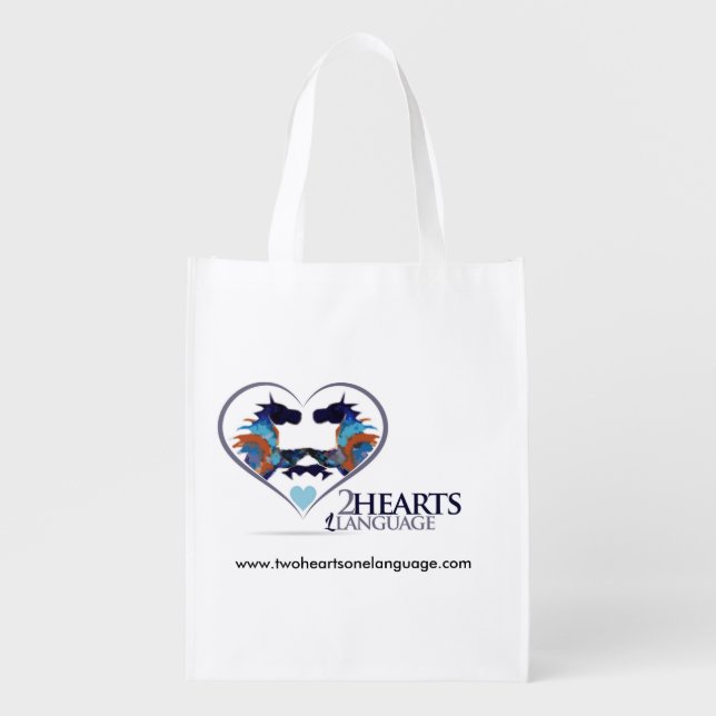 Two Hearts One Language - Reusable bag (Front)