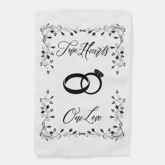 Two Hearts One Life Garden Flag Wedding Decor