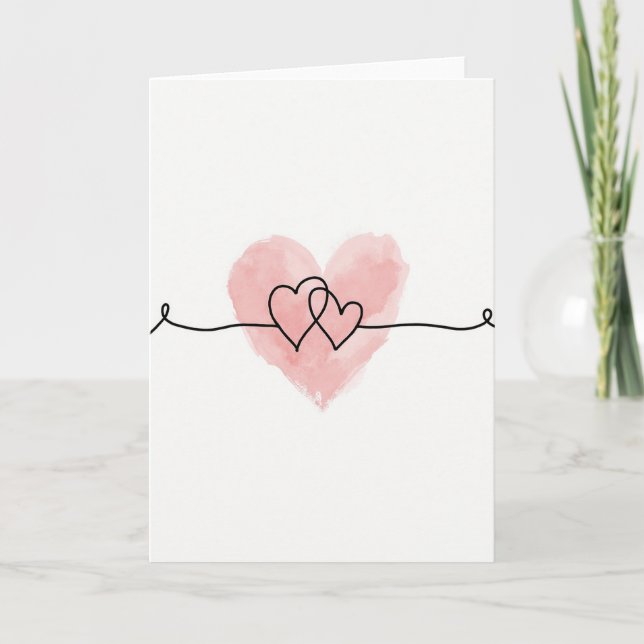 Two Hearts One Love Card (Front)