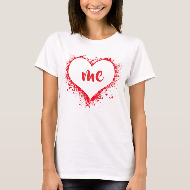 Two Hearts, One Love, Kiss Me: Couple Goals T-Shirt (Front)