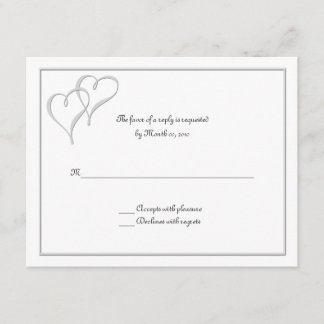 Two Hearts One Love RSVP Cards