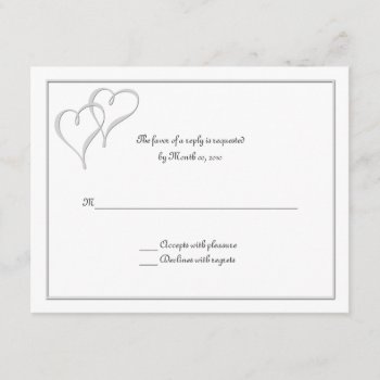 Two Hearts One Love Rsvp Cards by PMCustomWeddings at Zazzle