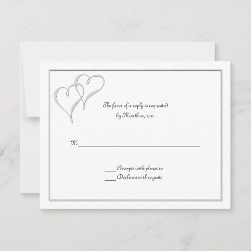 Two Hearts One Love RSVP Cards