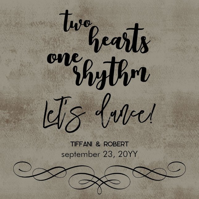 Two Hearts One Rhythm Let's Dance Wedding  Floor Decals (Creator Uploaded)