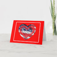 Two Hearts Patriotic Card
