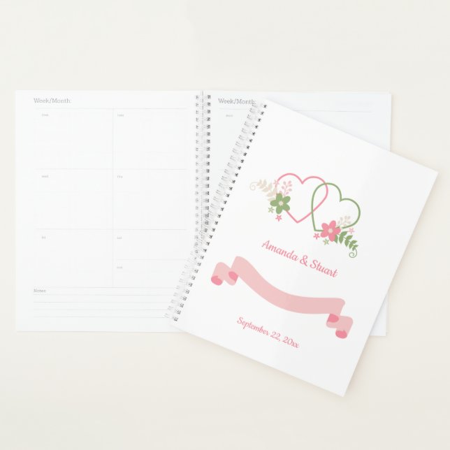 Two Hearts Personalized Wedding Date Planner (Display)
