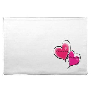 Two Hearts Place Mat Template