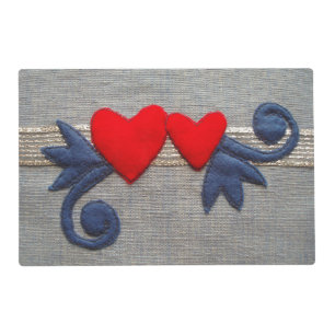 Two hearts placemat