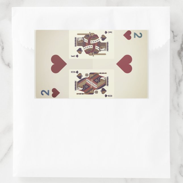 Two Hearts - Queen & King Rectangular Sticker (Bag)