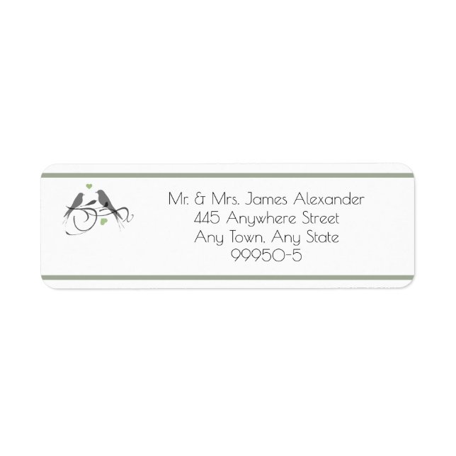 Two Hearts - Return Address Labels (Front)