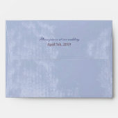 Two Hearts Rustic Blue Wedding Envelope (Back (Top Flap))