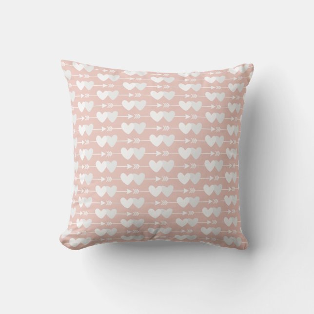 Two Hearts Square Pillow (Front)