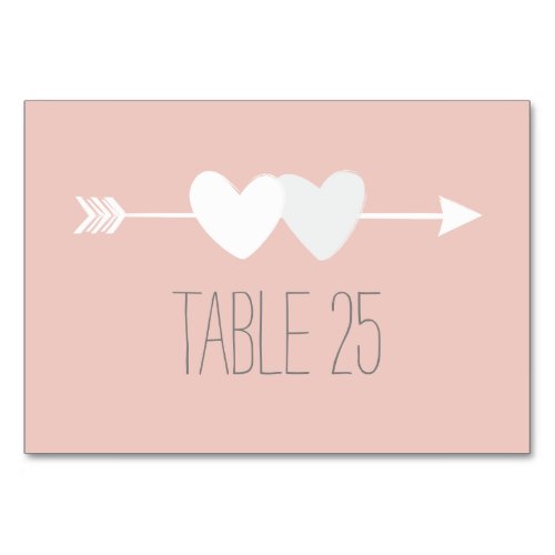 Two Hearts Table Number