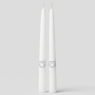 Two Hearts Taper Candles