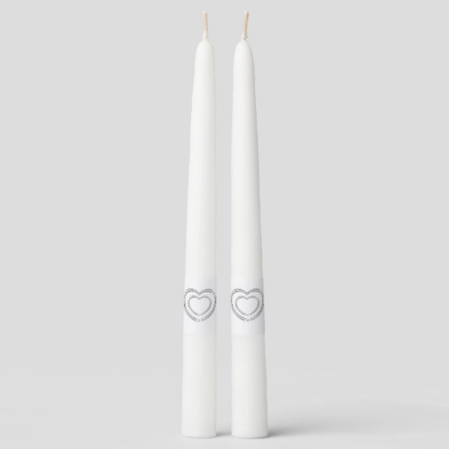 Two Hearts Taper Candles (Front)