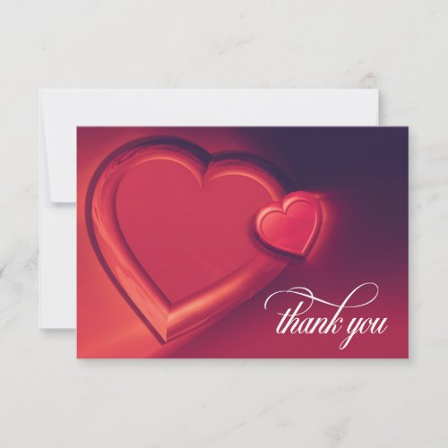 Two Hearts Thank You Card Version 1