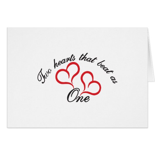 Two Hearts That Beat as One Cards (Front Horizontal)