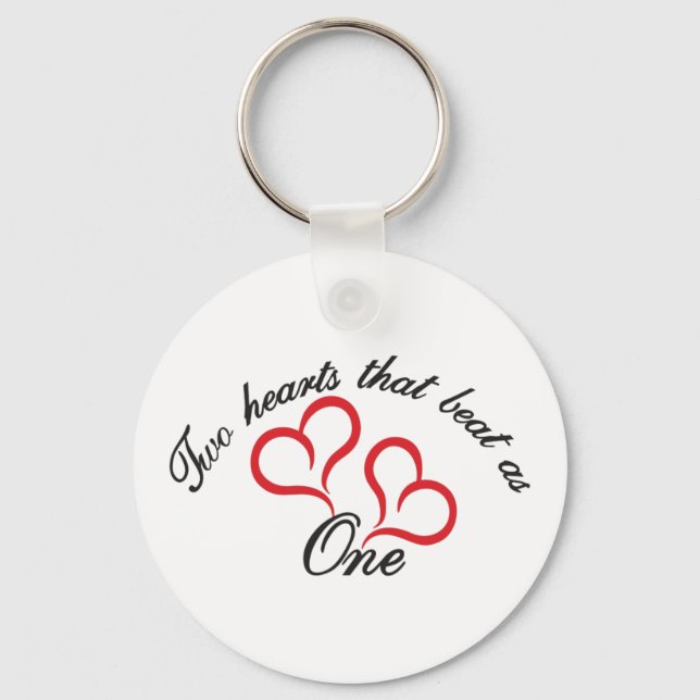 Two Hearts That Beat as One Keychain (Front)