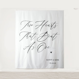 Two Hearts That Beat As One Wedding Backdrop