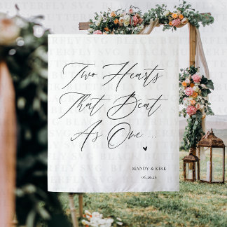 Two Hearts That Beat As One Wedding Backdrop