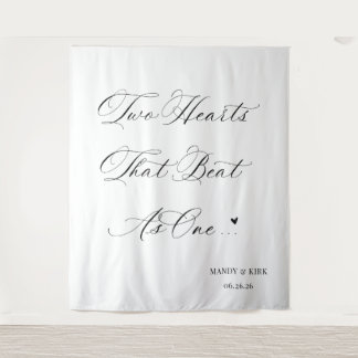 Two Hearts That Beat As One Wedding Backdrop