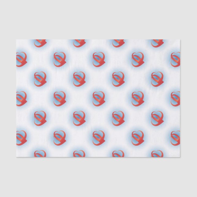 Two hearts tissue paper (Front)