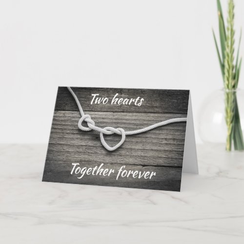 TWO HEARTS TOGETHER FOREVER OUR ANNIVERSARY HOLIDAY CARD