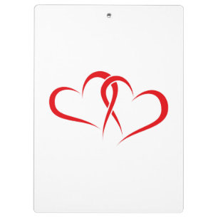 Two Hearts Together partner design Clipboard