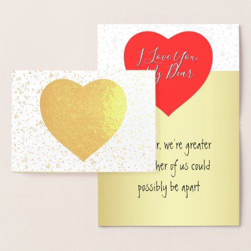 Two Hearts Together Valentine Foil Card