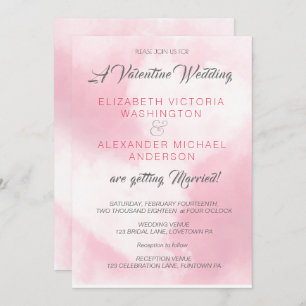 Two Hearts/Valentines Theme/ Wedding Invitation