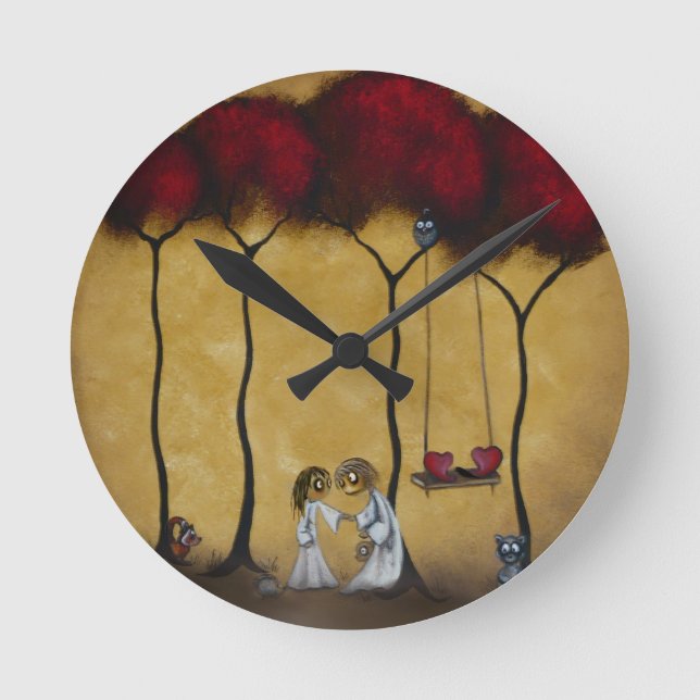 Two Hearts Wall Clock (Front)