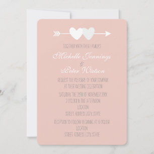 Two Hearts Wedding Invitation
