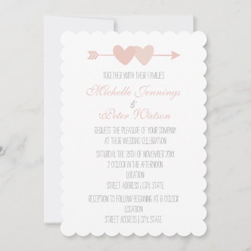 Two Hearts Wedding Invitation