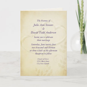 Two Hearts Wedding Invitation