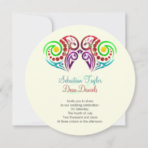 Two Hearts Wedding Invitation