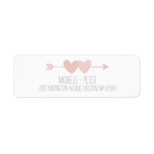 Two Hearts Wedding Label