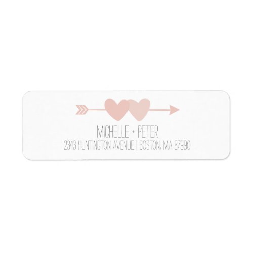 Two Hearts Wedding Label