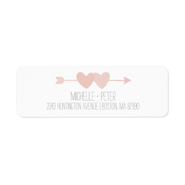 Two Hearts Wedding Label (Front)