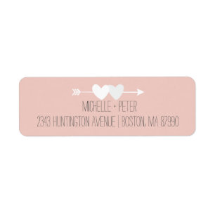 Two Hearts Wedding Label