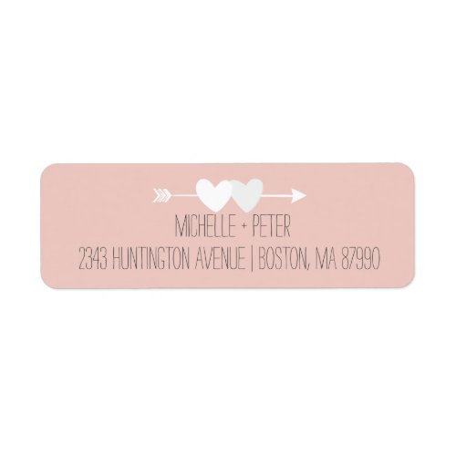 Two Hearts Wedding Label