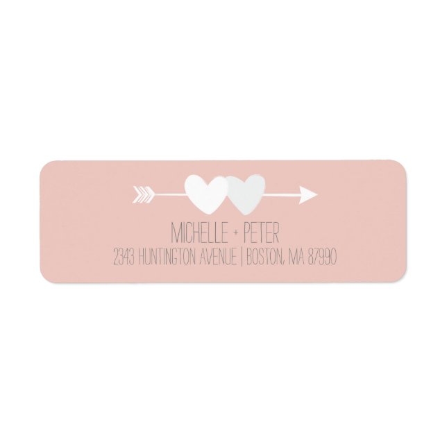 Two Hearts Wedding Label (Front)