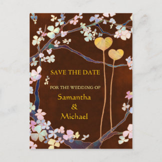 Two Hearts Wedding Save the Date Postcards