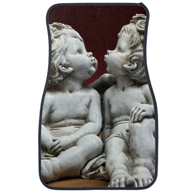 Two Heavenly Angel Cherubs Car Floor Mat (Front)